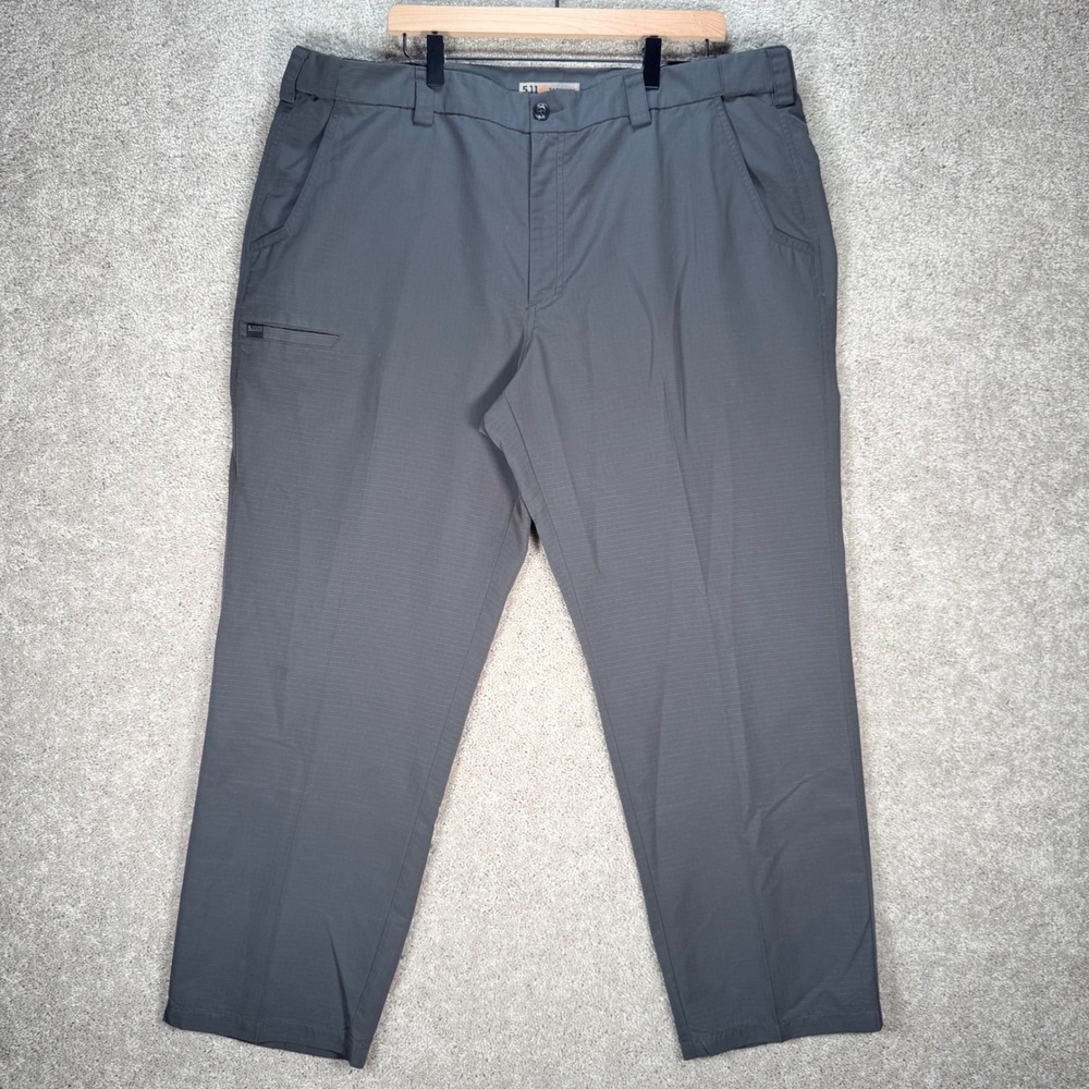 5.11 Tactical Men's 42x30 Ripstop Utility Pants Dark Grey Straight Leg